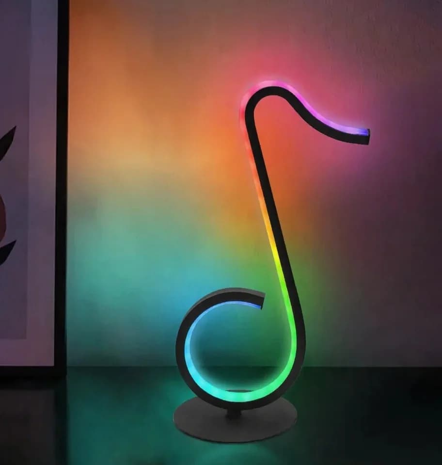 RGB-stämningslampa med notdesign, USB-drift och fjärrkontroll