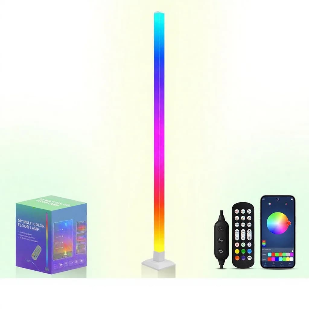 RGB smart golvlampa med musiksynk och appstyrd LED
