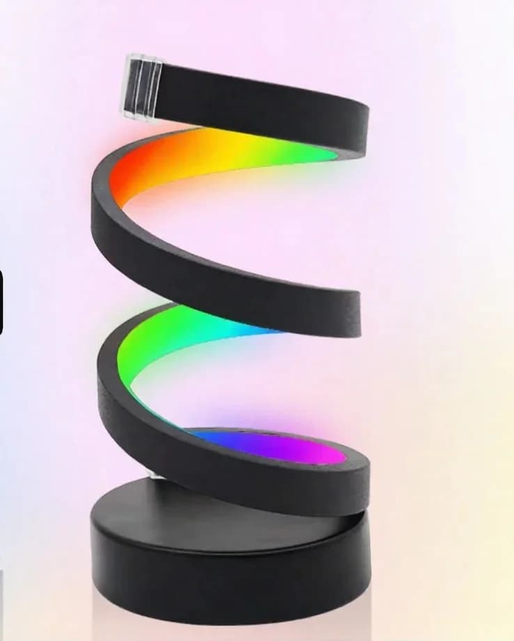 Spiralformad RGB-lampa med ljudreaktivt ljus och appstyrning