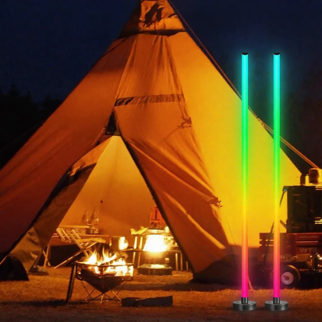 RGB-golvlampa med musiksynk, 360° ljus och appstyrning för gaming