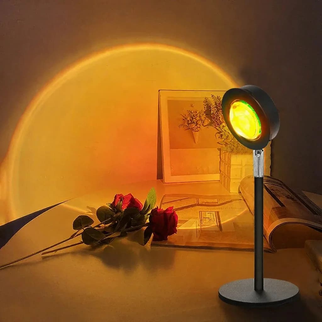 USB-projektorlampa för solnedgång, RGB-stämningsljus