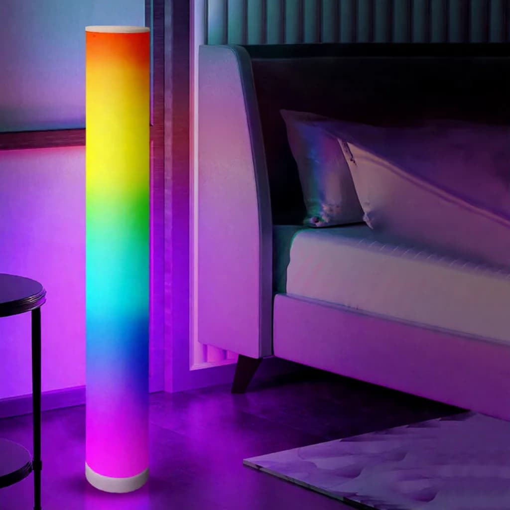 RGB cylindrisk golvlampa med musiksynk och fjärrkontroll