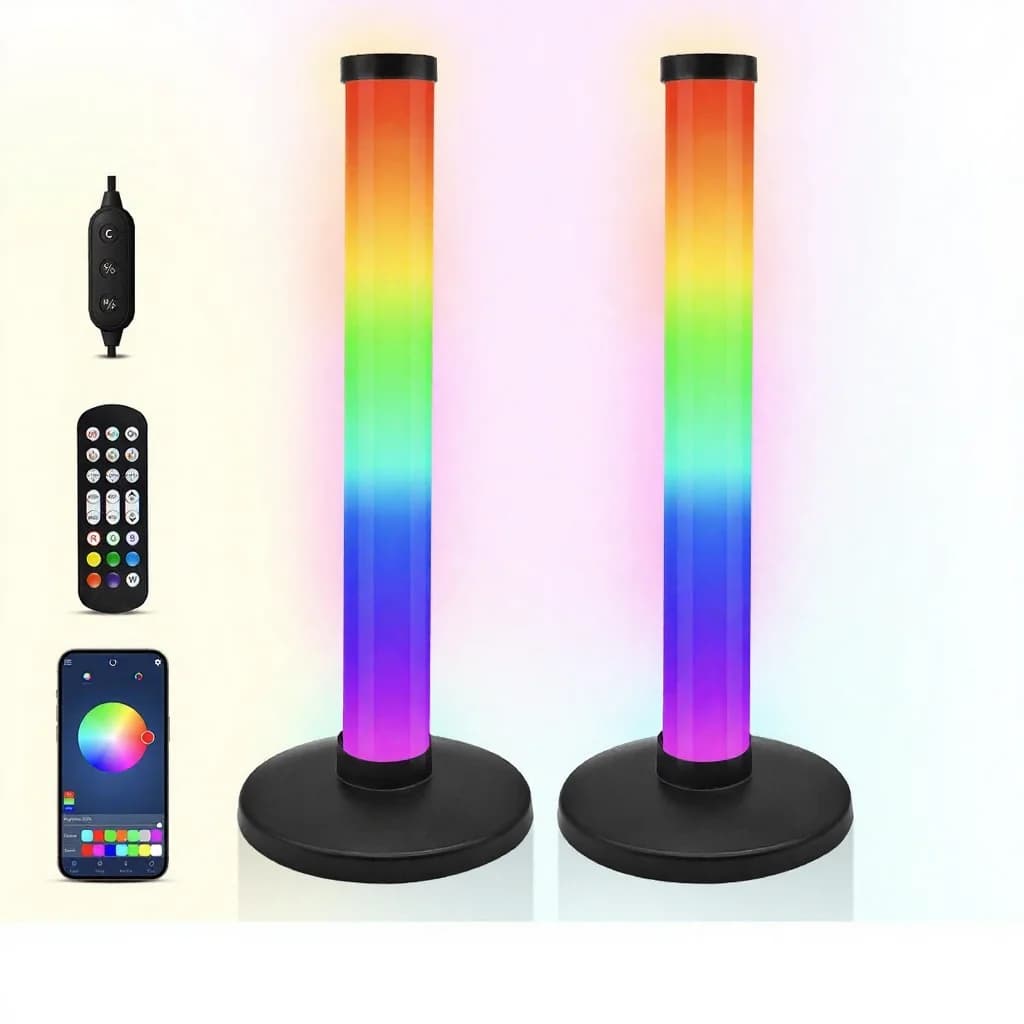 RGB-atmosfärljus med ljudsynk och appstyrning för skrivbord