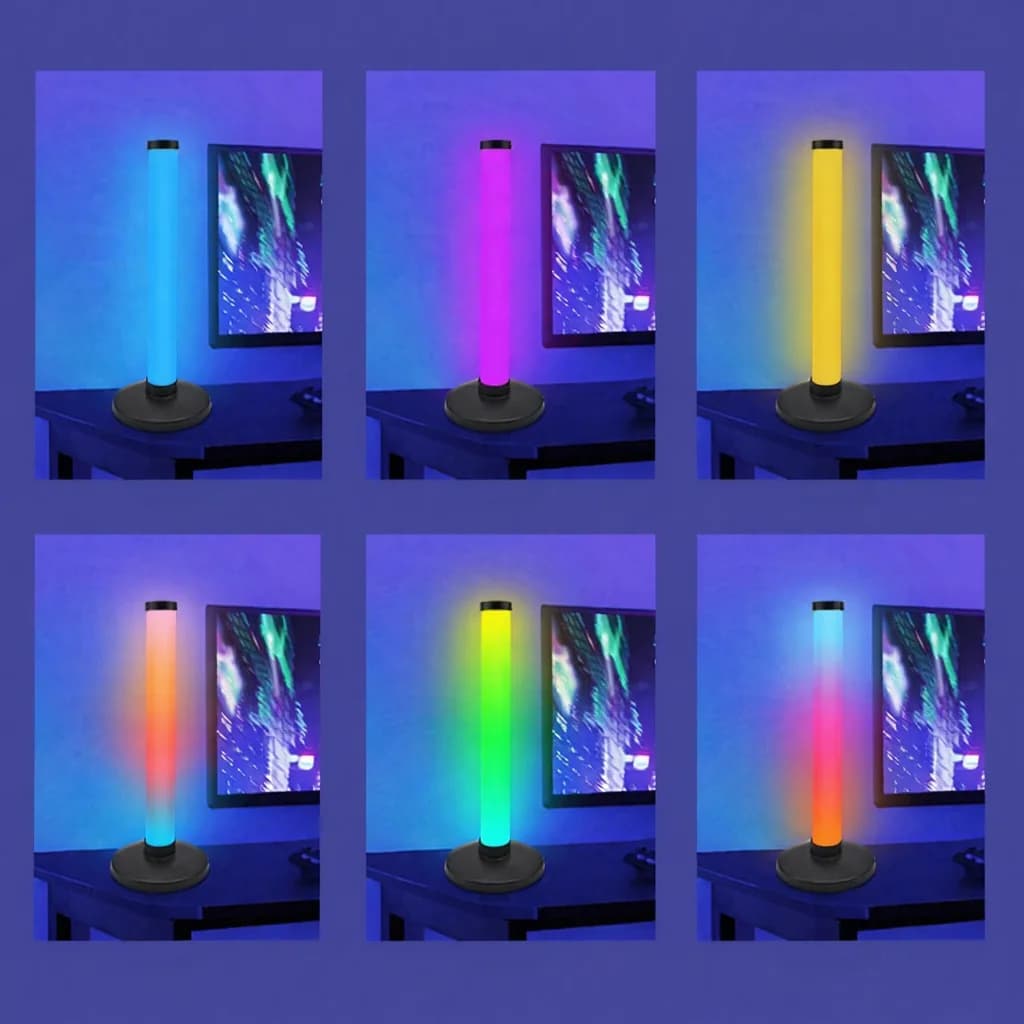 RGB-ljus med ljudreaktiv atmosfär för skrivbordssetup