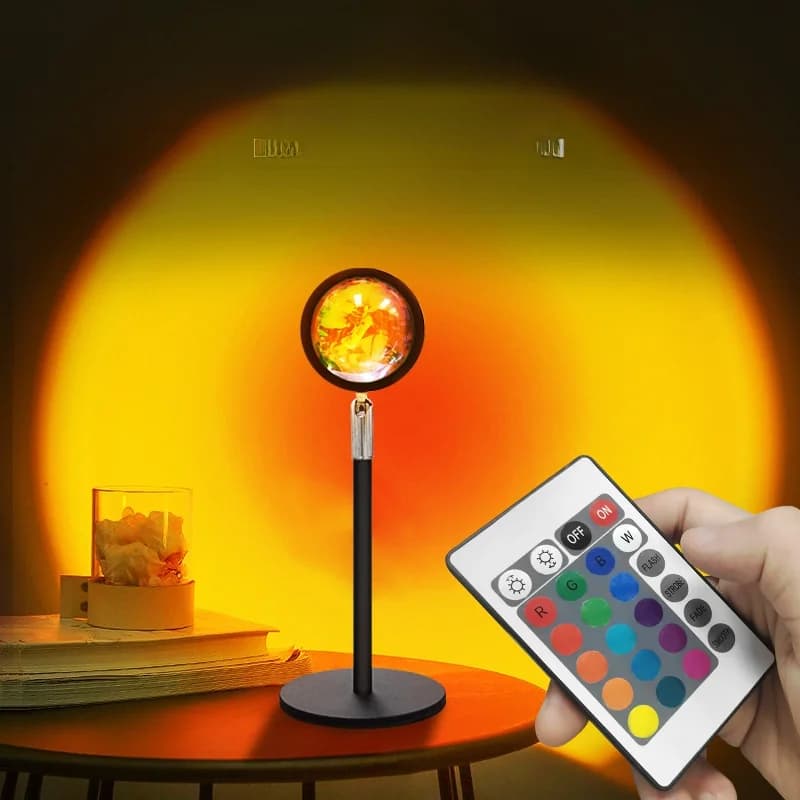 USB-projektorlampa för solnedgång, RGB-stämningsljus