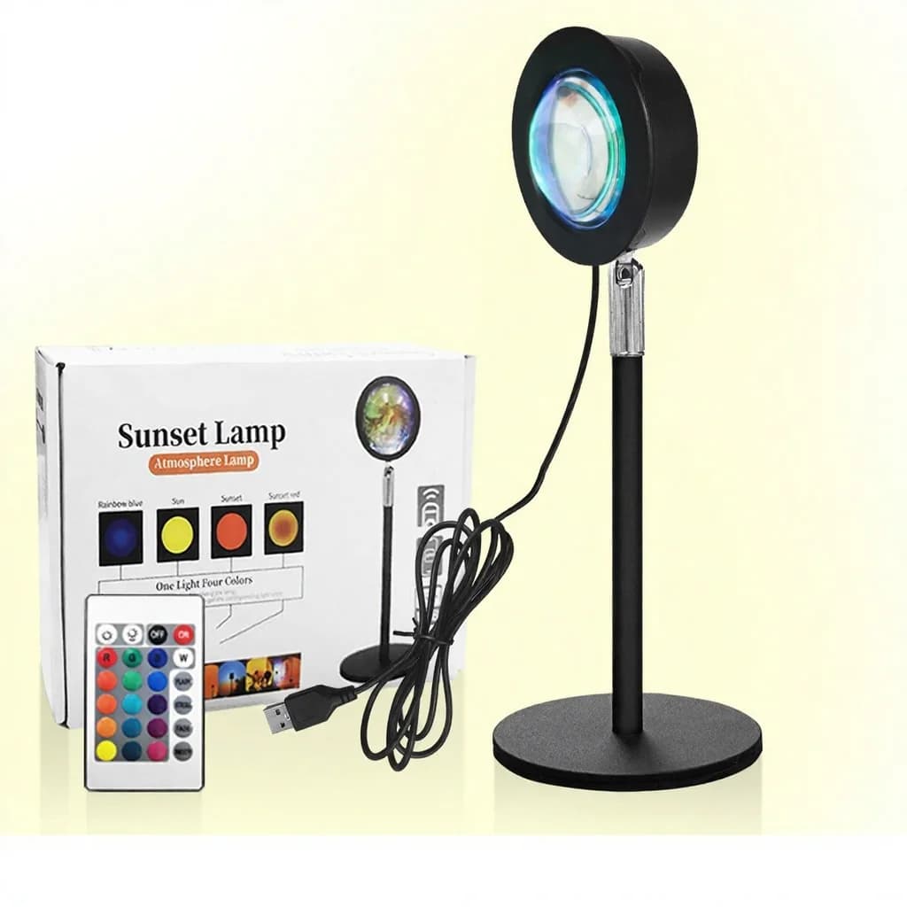 USB-projektorlampa för solnedgång, RGB-stämningsljus