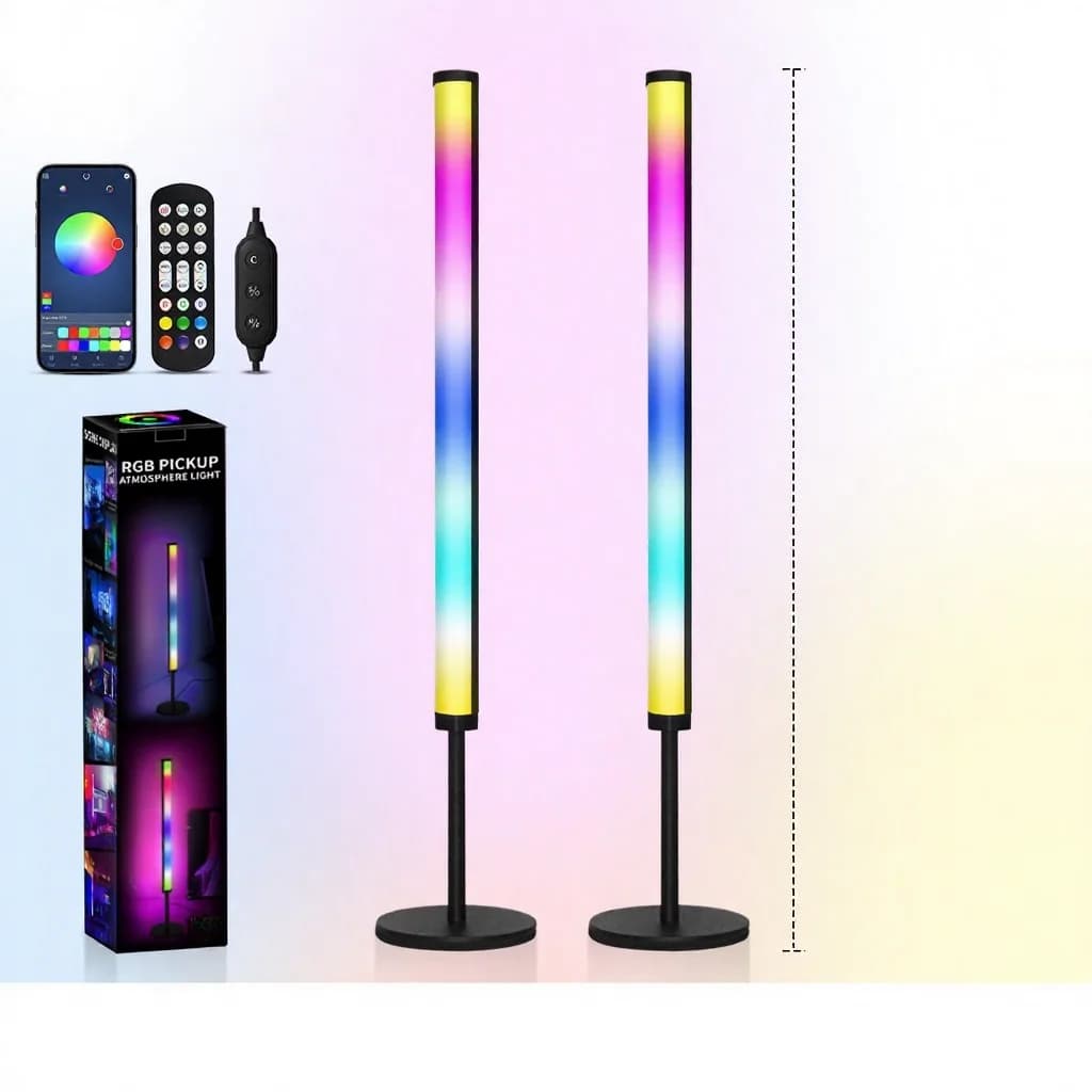 RGB LED atmosfärslampa för skrivbord med musiksynchronisering och appkontroll