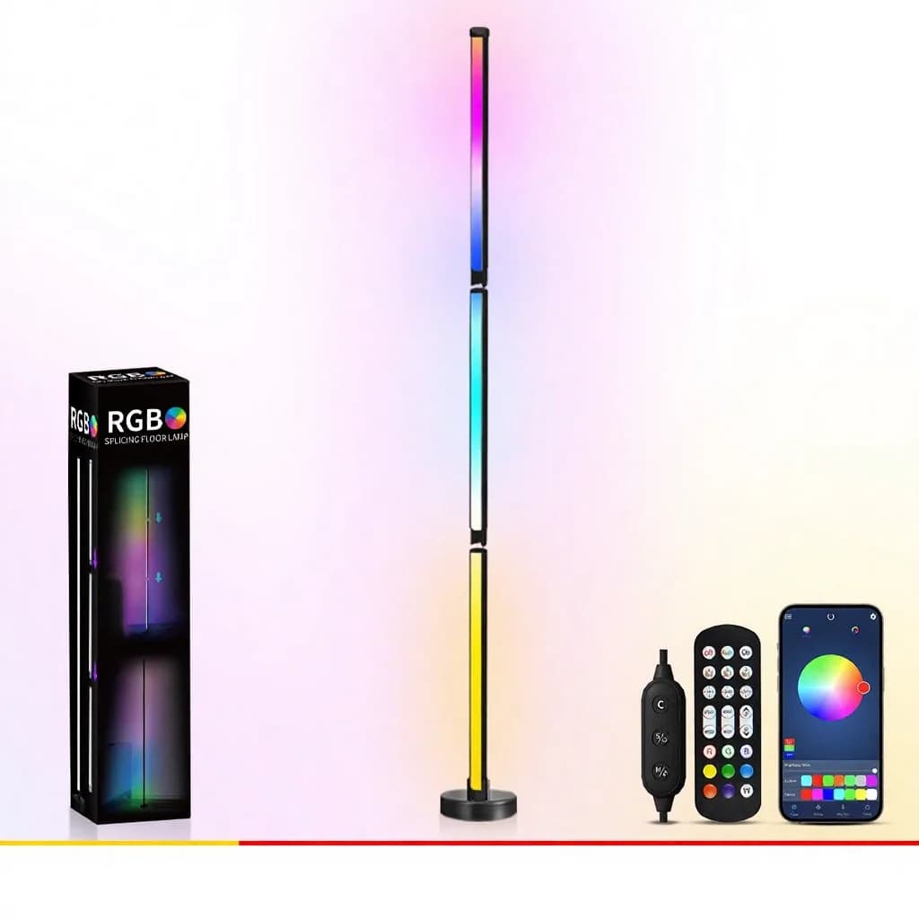 RGB-golvlampa med färgväxling, musiksynk och appstyrning