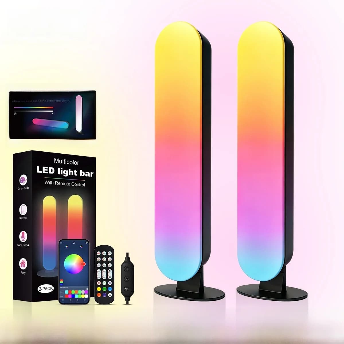 RGB LED-stämningsljus med Bluetooth-musiksynk och appstyrning