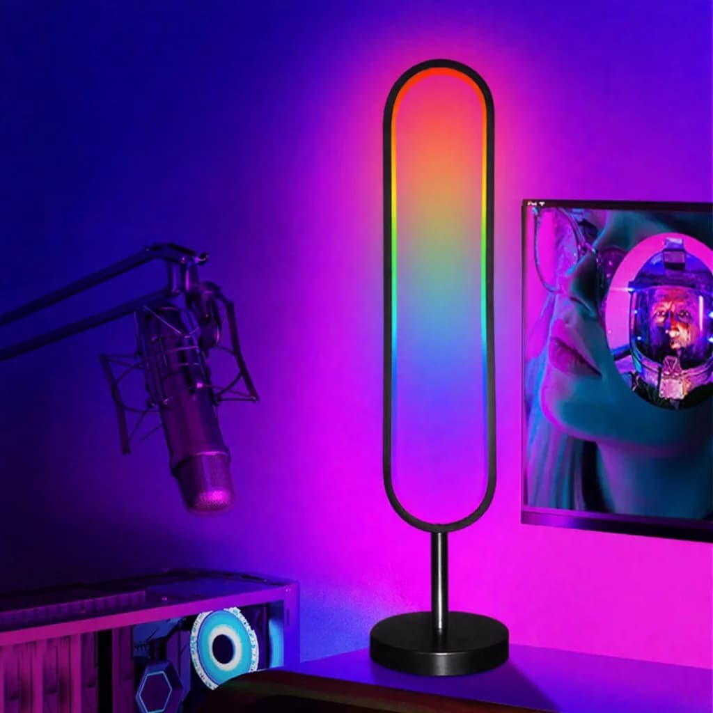 U-formad RGB-golvlampa med ljudreaktivt ljus och appstyrning