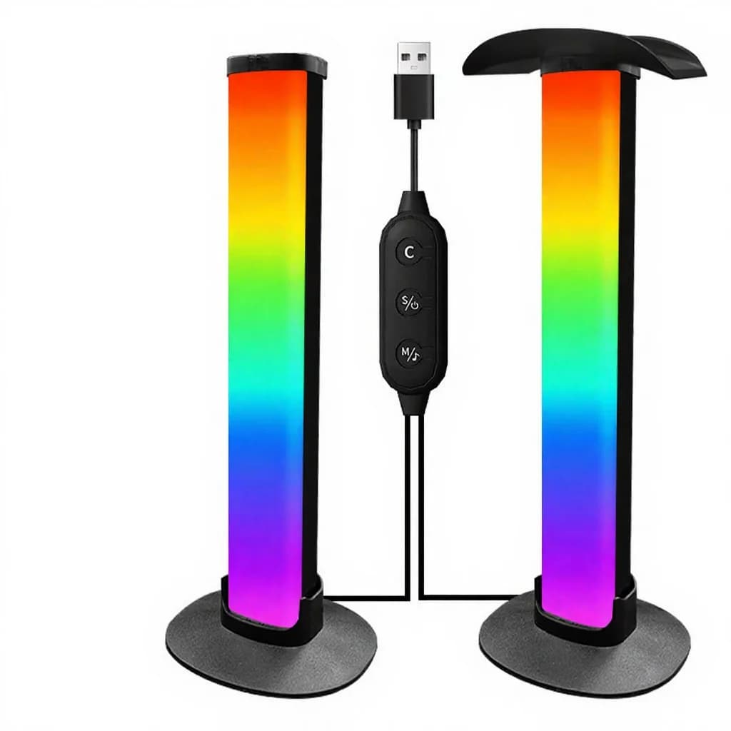 RGB-spelstämningslampa med hörlursställ och ljudsynk