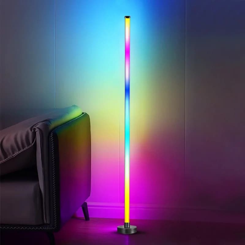 RGB LED-hörngolvlampa med musiksynk, app- och fjärrkontroll