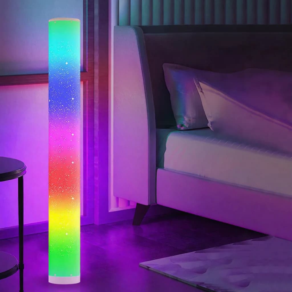 RGB LED-golvlampa med stjärnmönster, fjärr- och appstyrning