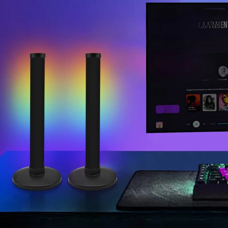 RGB-atmosfärljus med ljudsynk och appstyrning för skrivbord