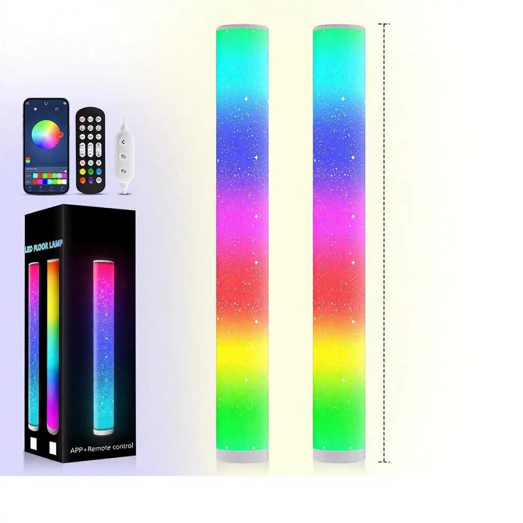 RGB LED-golvlampa med stjärneffekt och fjärrkontroll