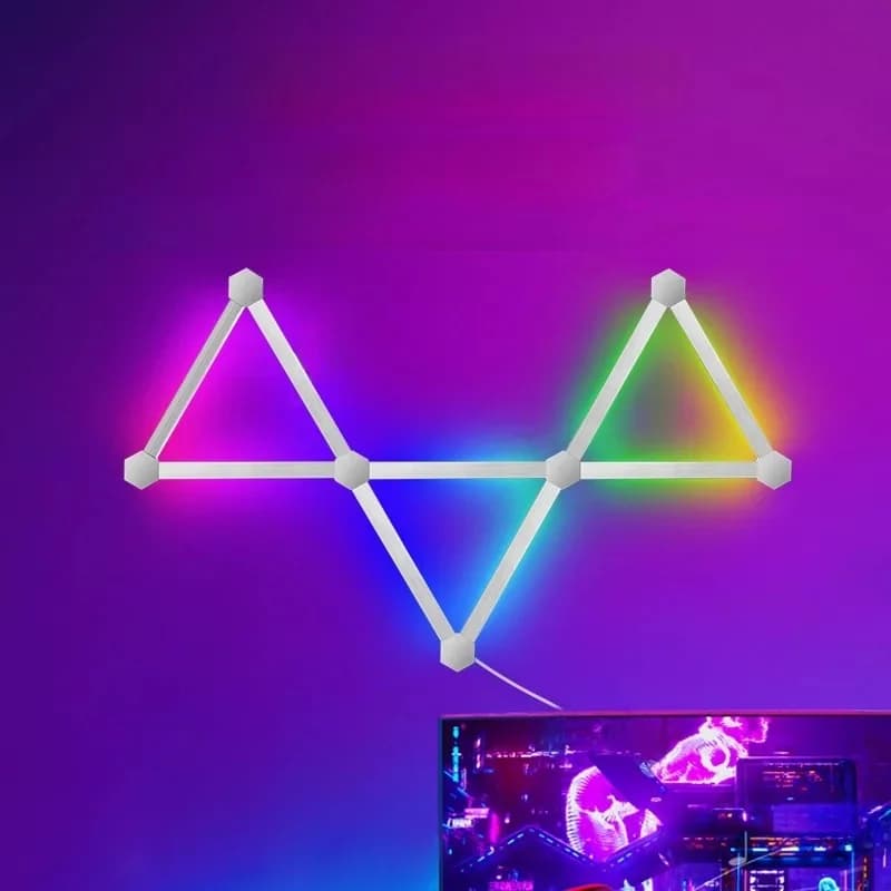RGB smarta kopplingsbara LED-väggljus med appstyrning och musiksynk