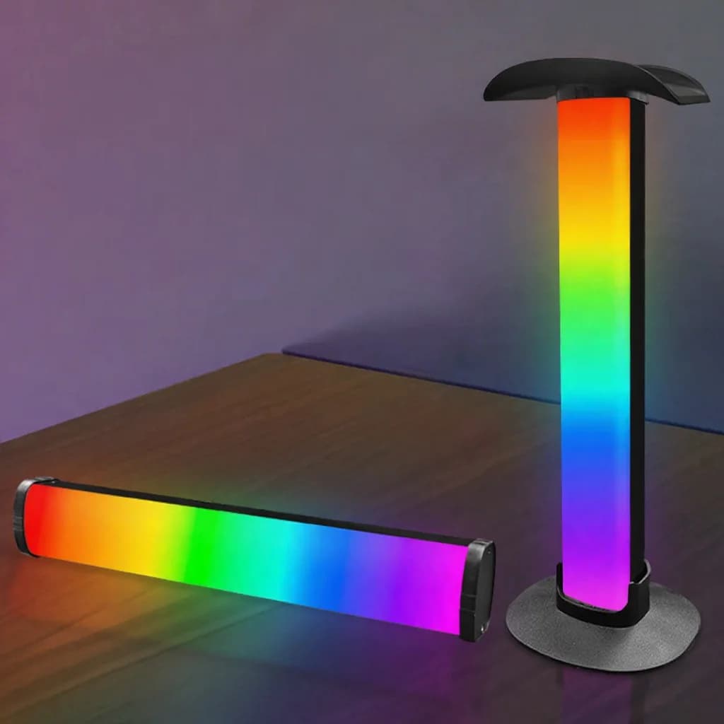 RGB-spelstämningslampa med hörlursställ och ljudsynk