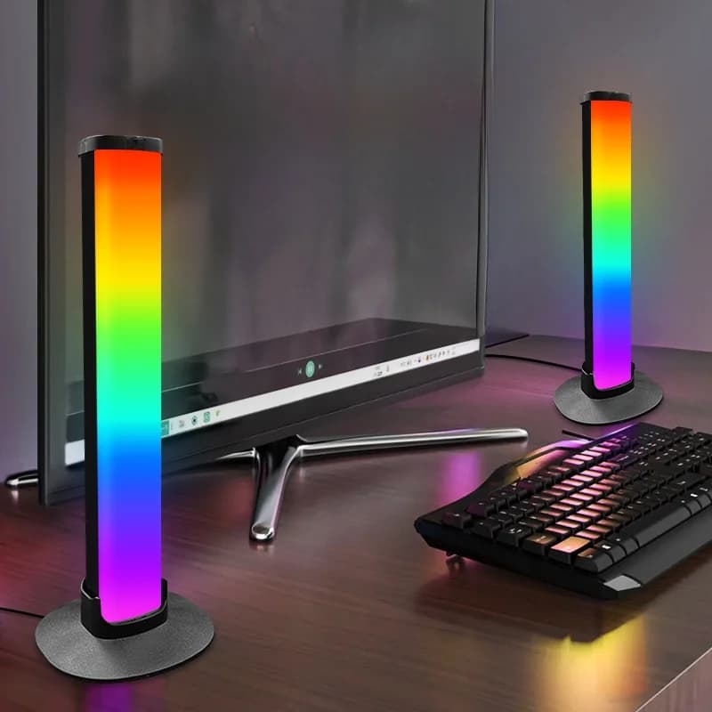 RGB-spelstämningslampa med hörlursställ och ljudsynk