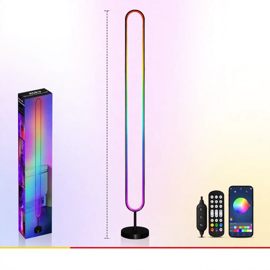 RGB LED-ljus med ljudaktivering och appstyrning
