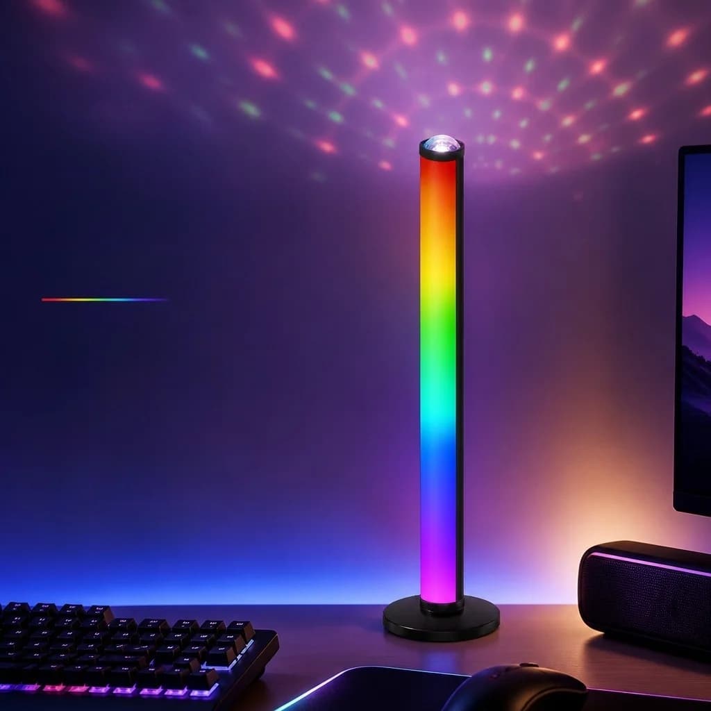 RGB-projektorlampa med musiksynk och fjärrkontroll