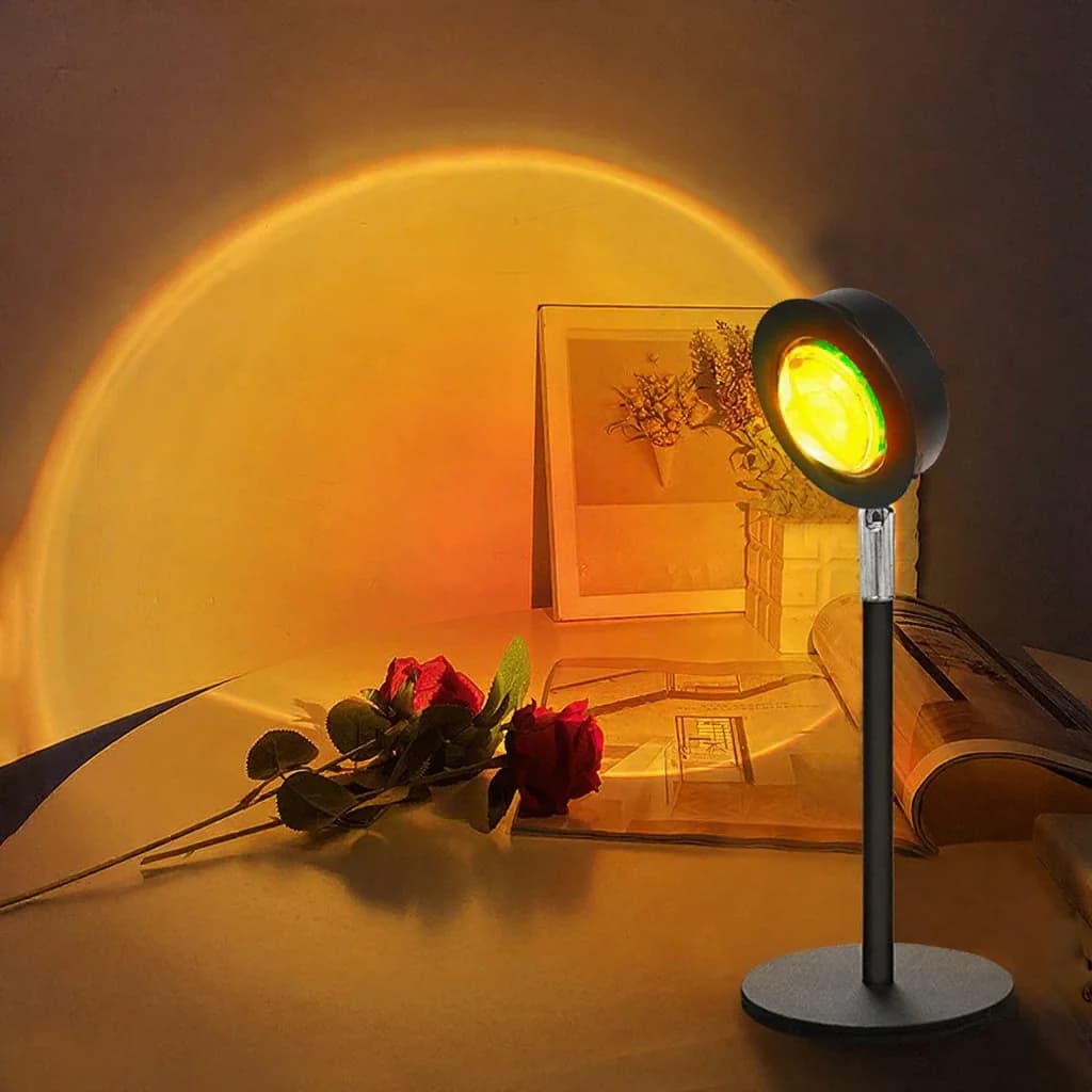USB-projektorlampa för solnedgång, RGB-stämningsljus