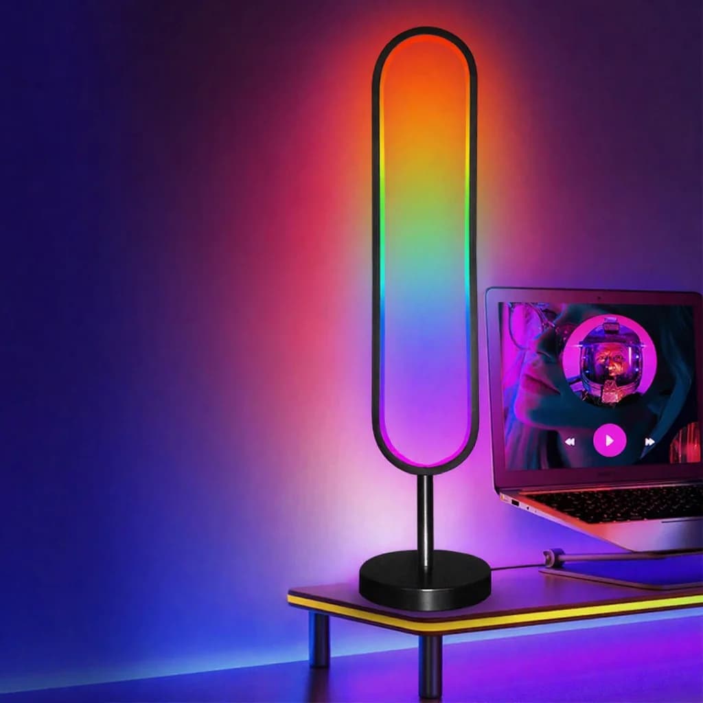 U-formad RGB-golvlampa med ljudreaktivt ljus och appstyrning
