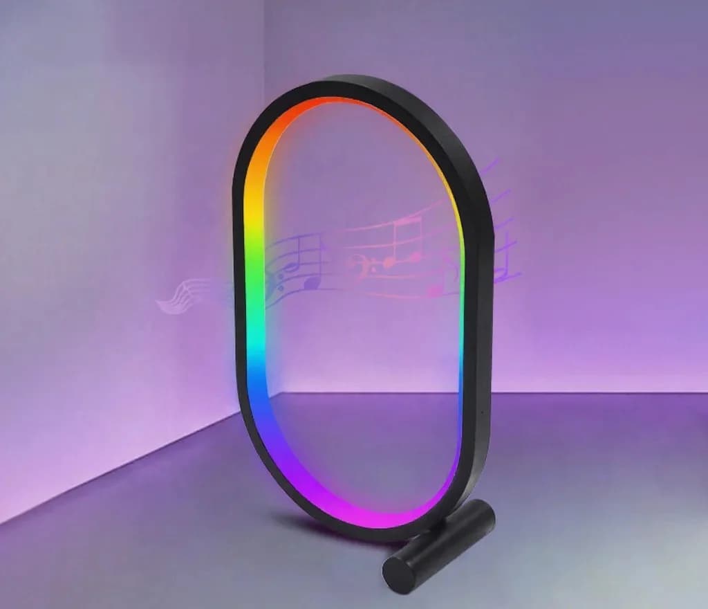 RGB-skrivbordslampa med musiksynk, appstyrning och ljudreaktiv belysning