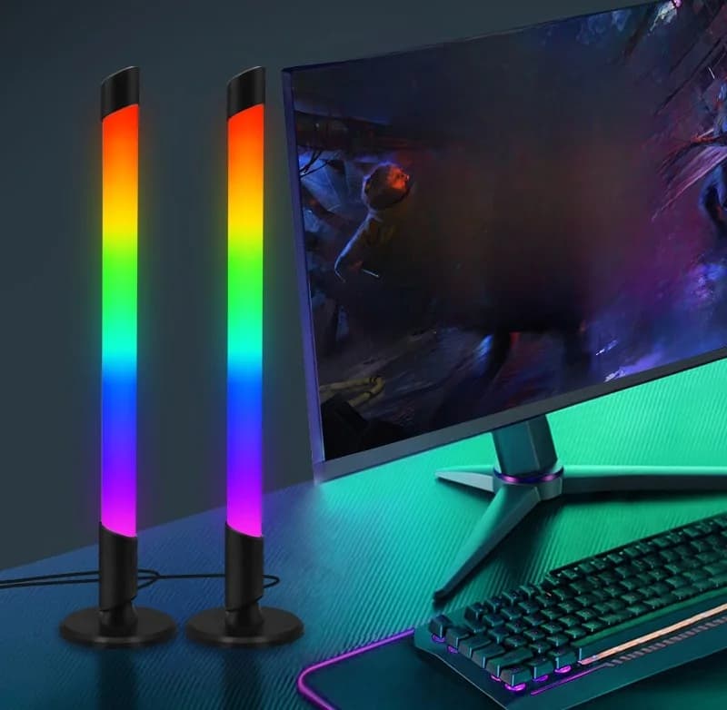 USB RGB-atmosfärljus med musiksynchronisering för skrivbord