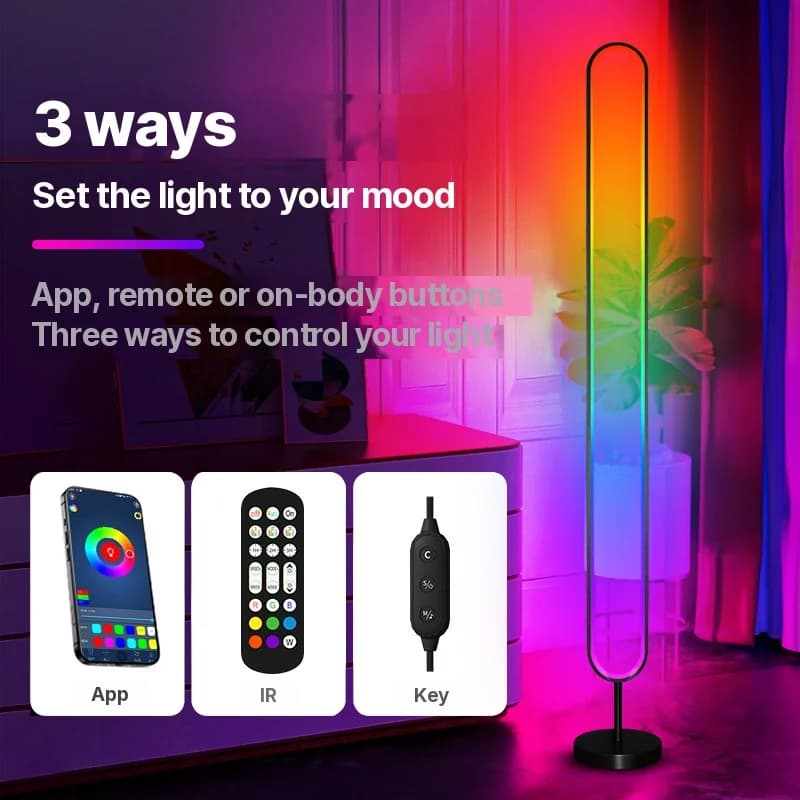 RGB LED-ljus med ljudaktivering och appstyrning