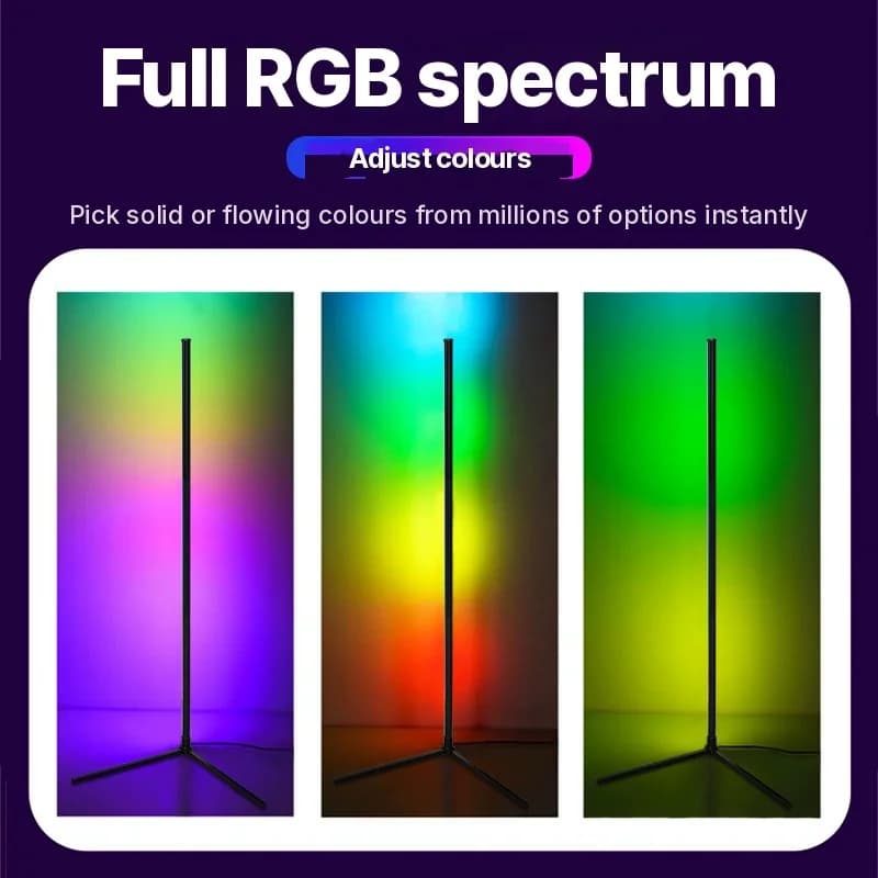 RGB-golvlampa med musiksynk, fjärr- och appstyrning