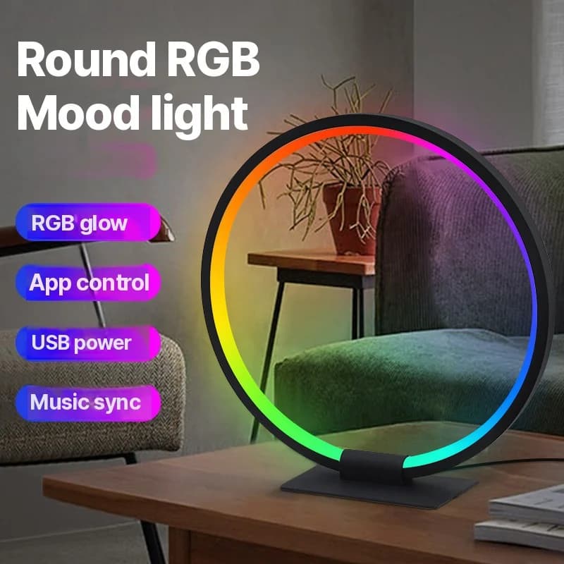 RGB LED-stämningsnattlampa med musiksynk