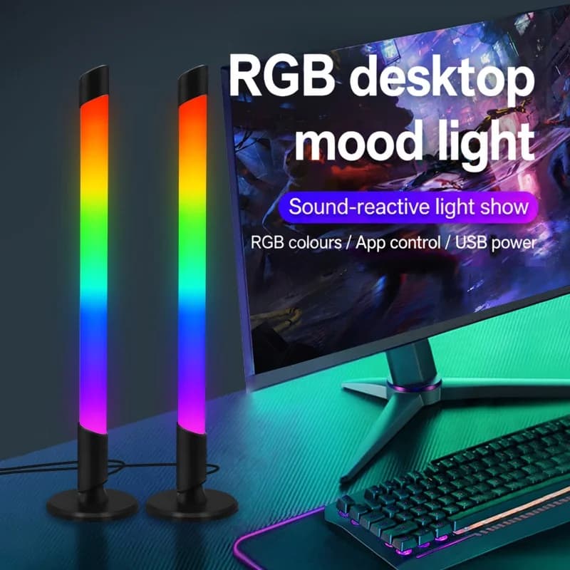 USB RGB-atmosfärljus med musiksynchronisering för skrivbord
