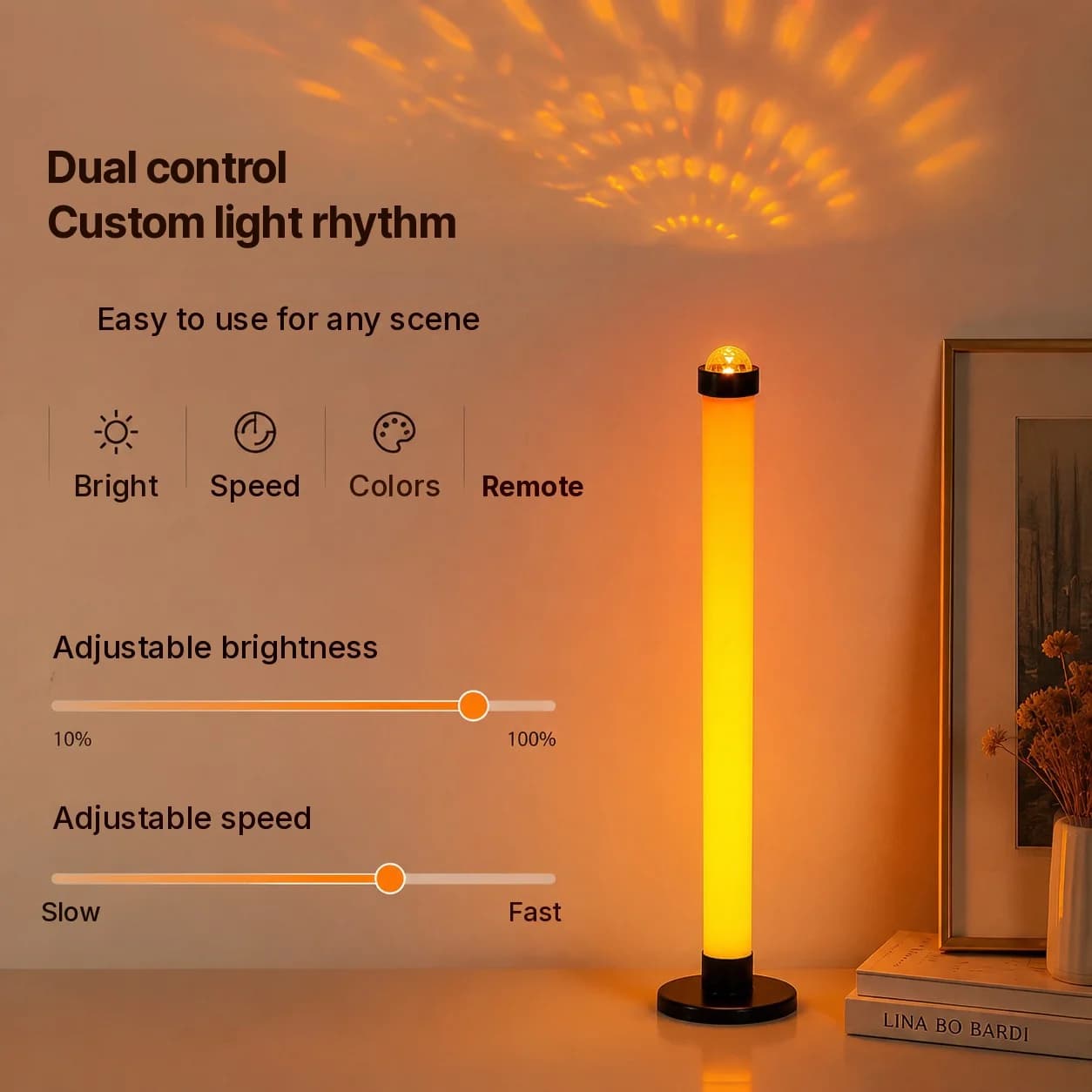 RGB-projektorlampa med musiksynk och fjärrkontroll