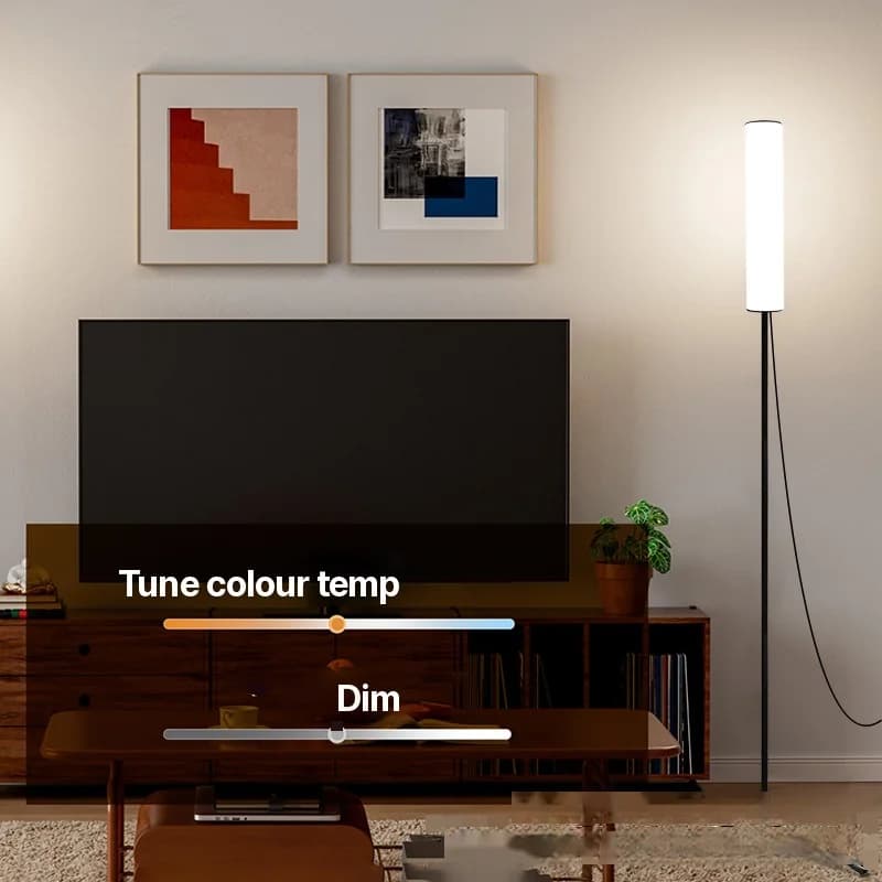 Justerbar LED-golvlampa med stativbas och tre färglägen