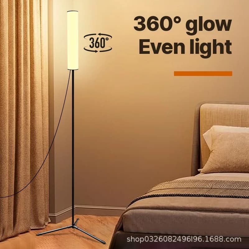 Justerbar LED-golvlampa med stativbas och tre färglägen