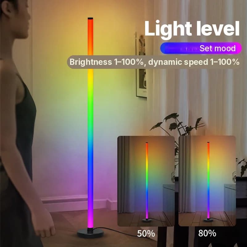 RGB modulär golvlampa med musiksynk och appstyrning