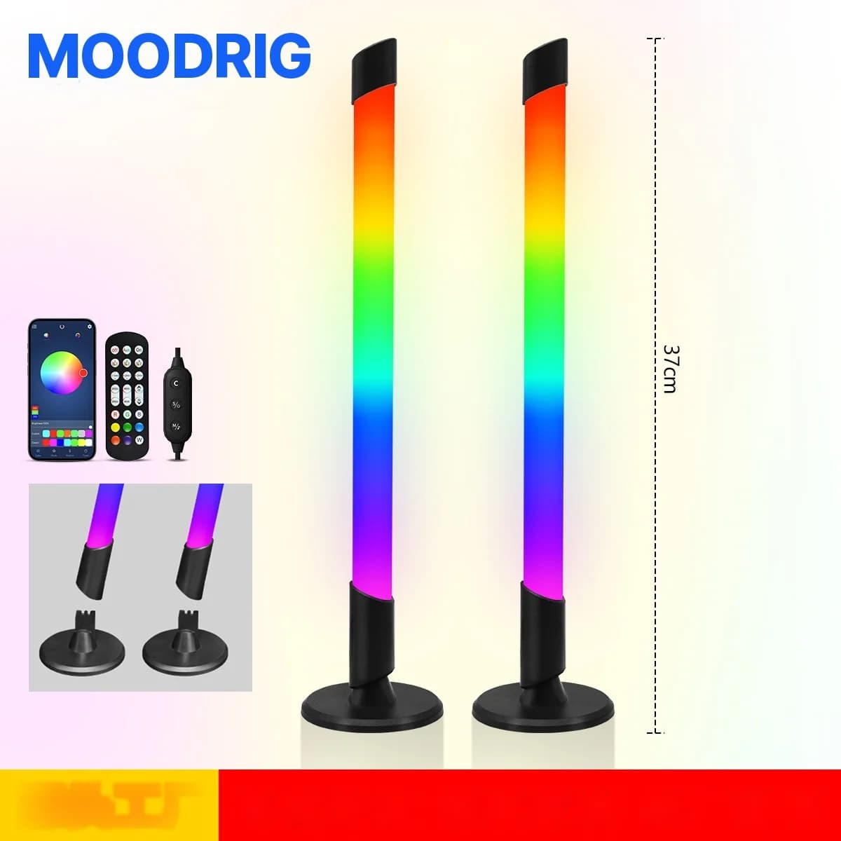 USB RGB-atmosfärljus med musiksynchronisering för skrivbord