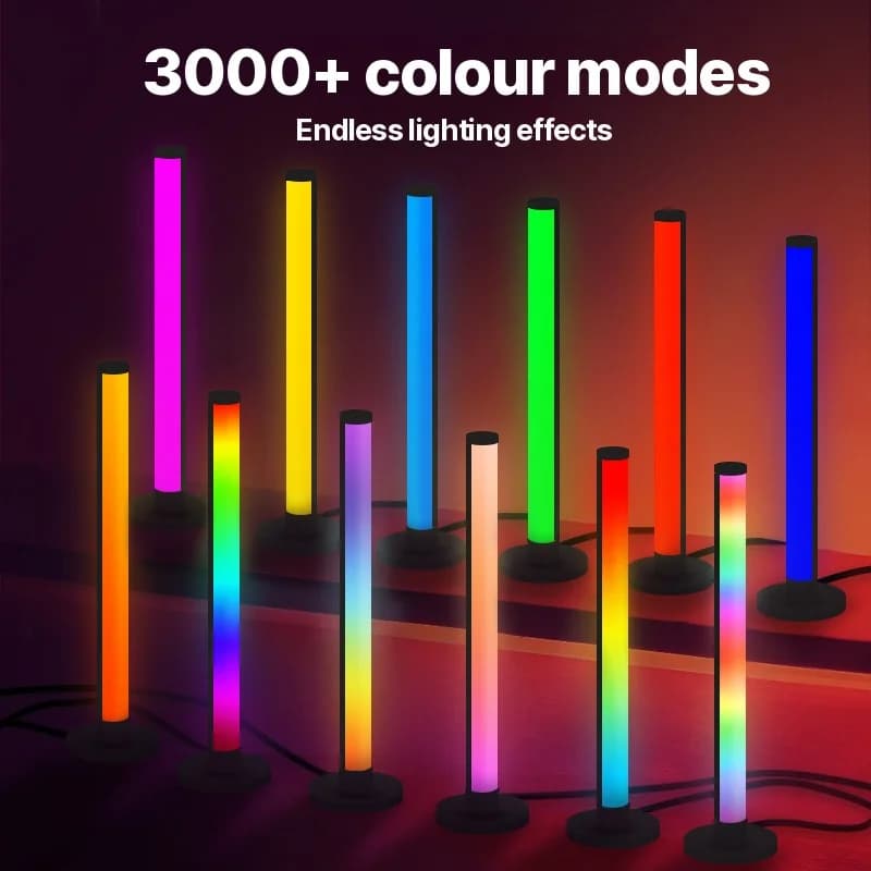 RGB LED skrivbordslampa med ljudstyrning och appkontroll