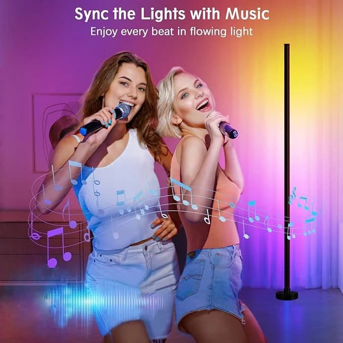 RGB-golvlampa med färgväxling, musiksynk och appstyrning